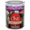 Purina ONE🅫 Véritable Instinct🅫 Tendres Morceaux en Sauce avec Vrai Bœuf et Vrai Bison Nourriture pour Chiens