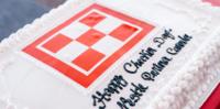 cake with writing on it