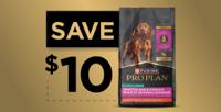 Save $10 on pro plan puppy dry food