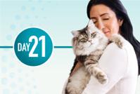 woman holding a cat