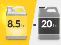 8.5lbs equals 20lbs
