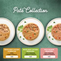 Contents - White meat chicken florentine, white meat chicken primavera, wild salmon primavera