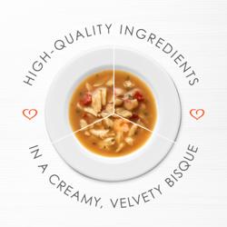 High quality ingredients in a creamy, velvety bisque
