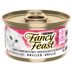 Fancy Feastᴹᴰ Grillé Festin de Saumon et de Crevettes en Sauce Nourriture pour Chat Gourmet