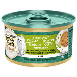 Purina🅫 Fancy Feast Medleys🅪 Pâté Blanc de poulet primavera avec tomates, carottes et épinards nourriture pour chats 85 g