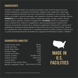 Ingredients & Guaranteed Analysis