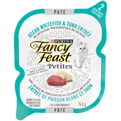 Fancy Feast Petites Pâté Entrée de Poisson Blanc et Thon Nourriture pour Chat Gourmet
