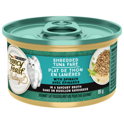 Fancy Feast® Medleys™ Shredded Tuna Fare with Spinach in a Savoury Broth Wet Cat Food