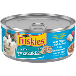 Friskies® Tasty Treasures® with Ocean Fish & Tuna in Sauce Wet Cat Food
