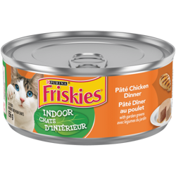Friskies® Indoor Pâté Chicken Dinner with Garden Greens Wet Cat Food