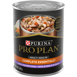 Pro Planᴹᴰ Adulte Complete Essentials Entrée de Dinde et de Légumes Tranches en Sauce Nourriture Humide pour Chiens