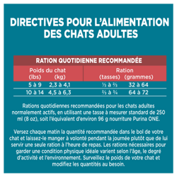 Directives Pour L'alimentation des chats adultes