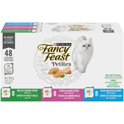 Fancy Feastᴹᴰ Petites Collection en Sauce Nourriture pour Chat Gourmet Variété 24 Emballages