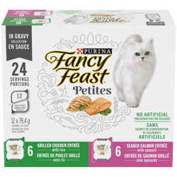 Fancy Feastᴹᴰ Petites Collection en Sauce Nourriture pour Chat Humide Variété 12 Emballages