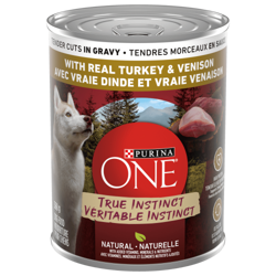 Purina ONEᴹᴰ Véritable Instinct Tendres Morceaux en Sauce Avec De La Vraie Dinde Et Venaison Nourriture pour Chiens
