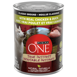 Purina ONEᴹᴰ Véritable Instinct Moulue Classique avec Vraie Poulet et Vrai Canard Nourriture pour Chiens