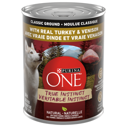 Purina ONEᴹᴰ Véritable Instinct Moulue Classique avec Vraie Dinde et Vraie Venaison Nourriture pour Chiens