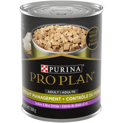 Pro Plan® Adult Weight Management Turkey & Rice Entrée Morsels in Gravy Wet Dog Food