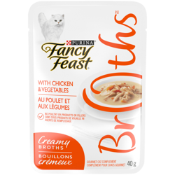 Fancy Feast® Creamy Broths with Chicken & Vegetables Cat Food Complement