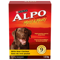 ALPO® Moist & Meaty™ with Real Chicken Semi-Moist Dog Food