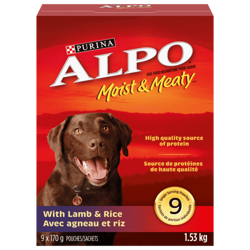 Nourriture pour chiens Alpo Moist & Meaty – agneau et riz