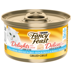Fancy Feast🅫 Délices au Cheddar Grillés Festin du Thon et de Fromage Cheddar en Sauce Nourriture pour Chats