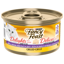 Fancy Feast🅫 Délices au Cheddar Grillés Festin de Dinde et de Fromage Cheddar en Sauce Nourriture pour Chats