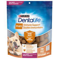 DentaLifeᴹᴰ Plus Soutien immunitaire Petit/Moyen Gâteries pour Chiens pour les Soins Buccodentaires