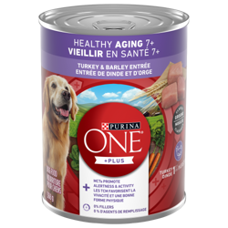 Purina ONE® Plus+ Healthy Aging 7+ Classic Ground Turkey & Barley Entrée Dog Food