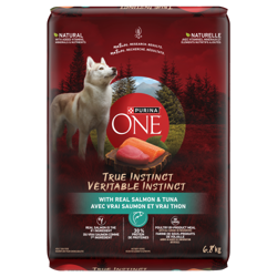 Purinaᴹᴰ ONEᴹᴰ Véritable Instinct avec Vrai Saumon et Vrai Thon Nourriture pour Chiens