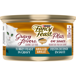 Fancy Feast🅫 Plats en sauce🅫 Grillé Festin de Dinde en Sauce Nourriture pour Chats