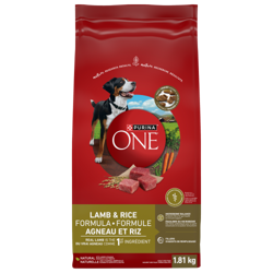 Nourriture sèche pour chiens Purinaᴹᴰ ONEᴹᴰ – Formule Agneau et riz
