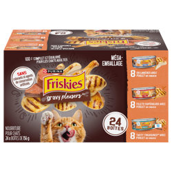 Friskies🅫 Gravy Pleasers🅪 Pack de Variétés Nourriture pour Chats 24 boîtes de 156 g