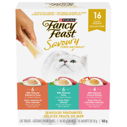 Fancy Feast® Savoury Purée Naturals® Seafood Favourites 16 Count Collection