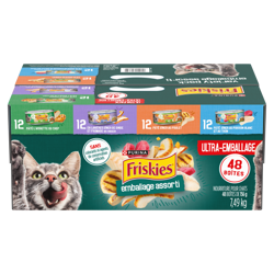 Purinaᴹᴰ Friskiesᴹᴰ Emballage Assorti Nourriture pour Chats 48 x 156 g
