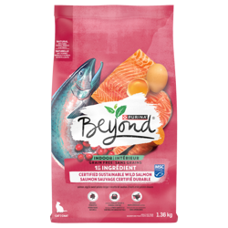 Nourriture pour chats d'intérieur Beyondᴹᴰ – Recette de saumon, d'Oeufs et de Patates Douces