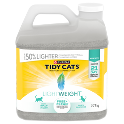 Tidy Catsᴹᴰ Poids Plumeᴹᴰ Free & Clean(MD) Non Parfumée Litière Agglomérante Multichat
