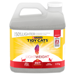 Litière agglomérante Tidy Catsᴹᴰ Poids Plume(MD) 24/7 Performanceᴹᴰ Litière Agglomérante Multichat