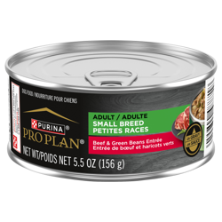 Pro Planᴹᴰ Adulte Petites Races Entrée de bœuf et haricots verts nourriture pour chiens