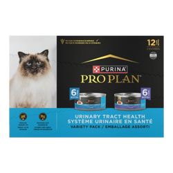 Pro Planᴹᴰ Système urinaire en santé Emballage assorti Poisson de mer blanc, Dinde et abattis, nourriture humide pour chats