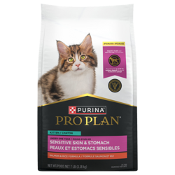 Pro Planᴹᴰ Peaux et estomacs sensibles nourriture sèche pour chatons – Formule Saumon et riz