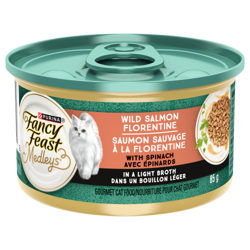 Fancy Feast® Medleys™ Wild Salmon Florentine with Spinach in a Light Broth Gourmet Cat Food