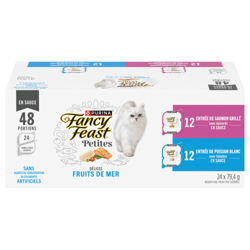 Fancy Feastᴹᴰ Petites Emballage assorti Délices Fruits de mer, nourriture humide pour chats