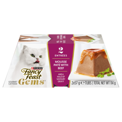 Fancy Feast® Gems® Mousse Paté with Beef and a Halo of Savoury Gravy Wet Cat Food