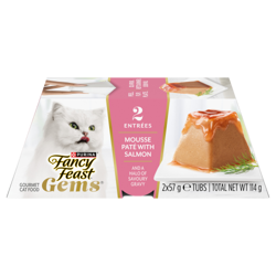 Fancy Feast® Gems® Mousse Paté with Salmon and a Halo of Savoury Gravy Wet Cat Food