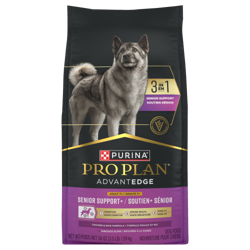 Pro Planᴹᴰ AdvantEDGE Soutien+ Sénior Bouchées à la viande – Nourriture sèche pour chiens adultes de 7 ans et plus, Formule Poulet et riz