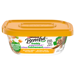Benefulᴹᴰ Mélanges Frâichment Préparés🅪 avec Poulet, Carottes, Petits Pois et Riz Sauvage Nourriture pour Chiens