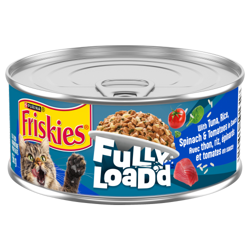 Friskiesᴹᴰ Fully Load’d🅪 With Tuna, Rice, Spinach & Tomatoes in Sauce