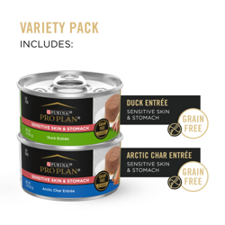 Variety Pack includes: Duck entrée and arctic char entrée