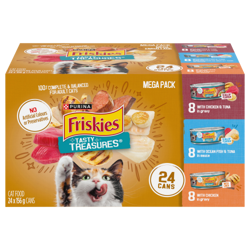 Friskies® Tasty Treasures® with Liver or Scallop Flavour Cat Food Variety Pack